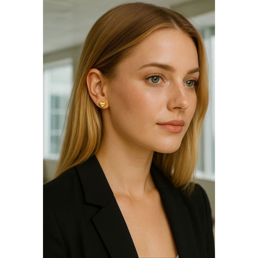 Guldhjärta örhängen