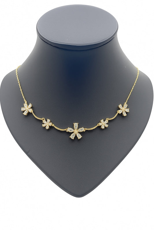 Gyllene Flora Halsband