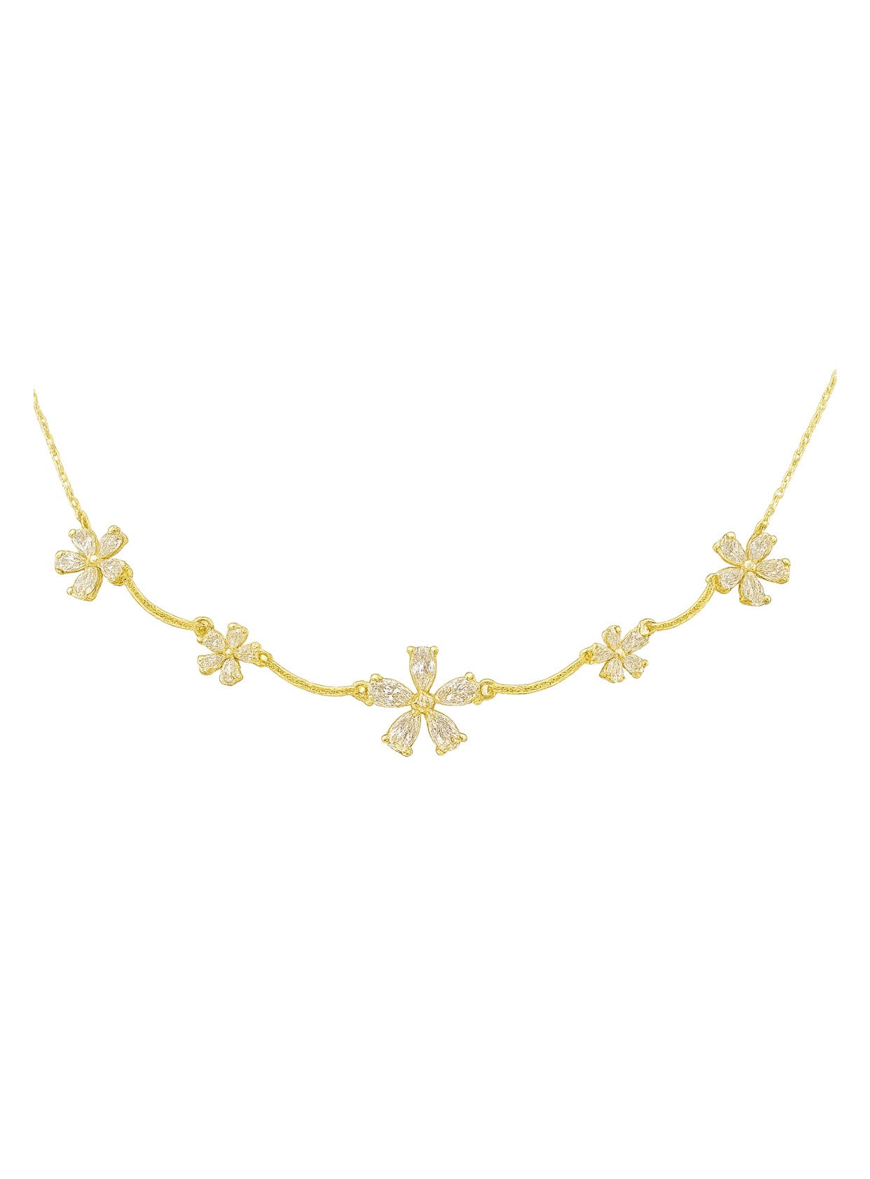 Gyllene Flora Halsband