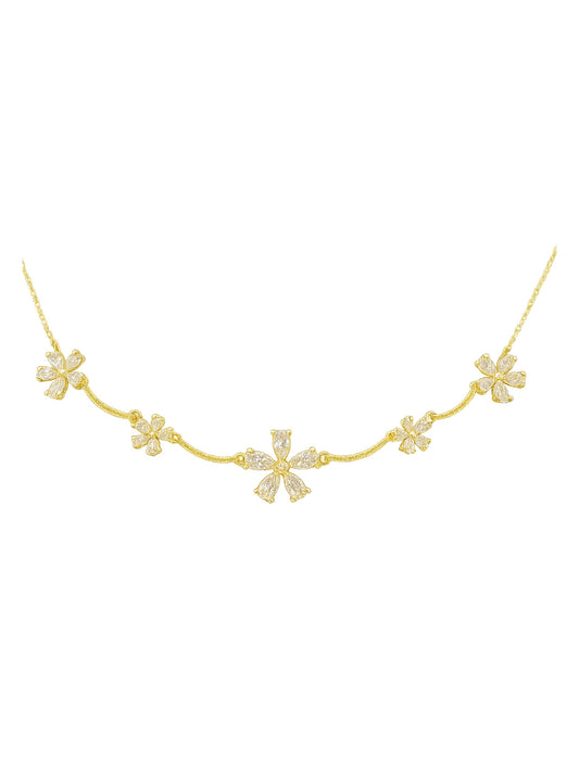 Gyllene Flora Halsband