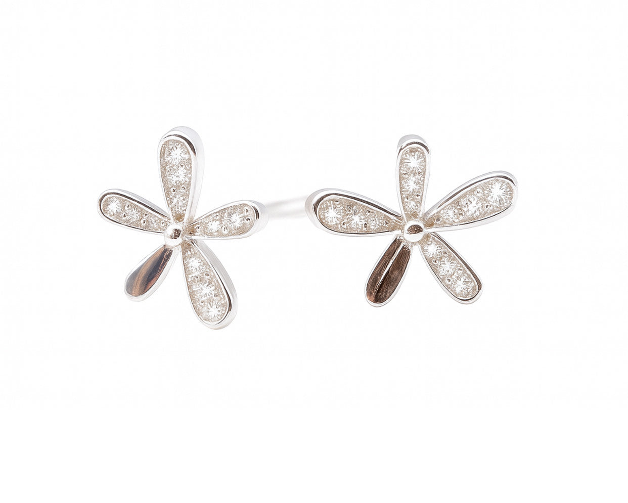 Silver Blossom Studs