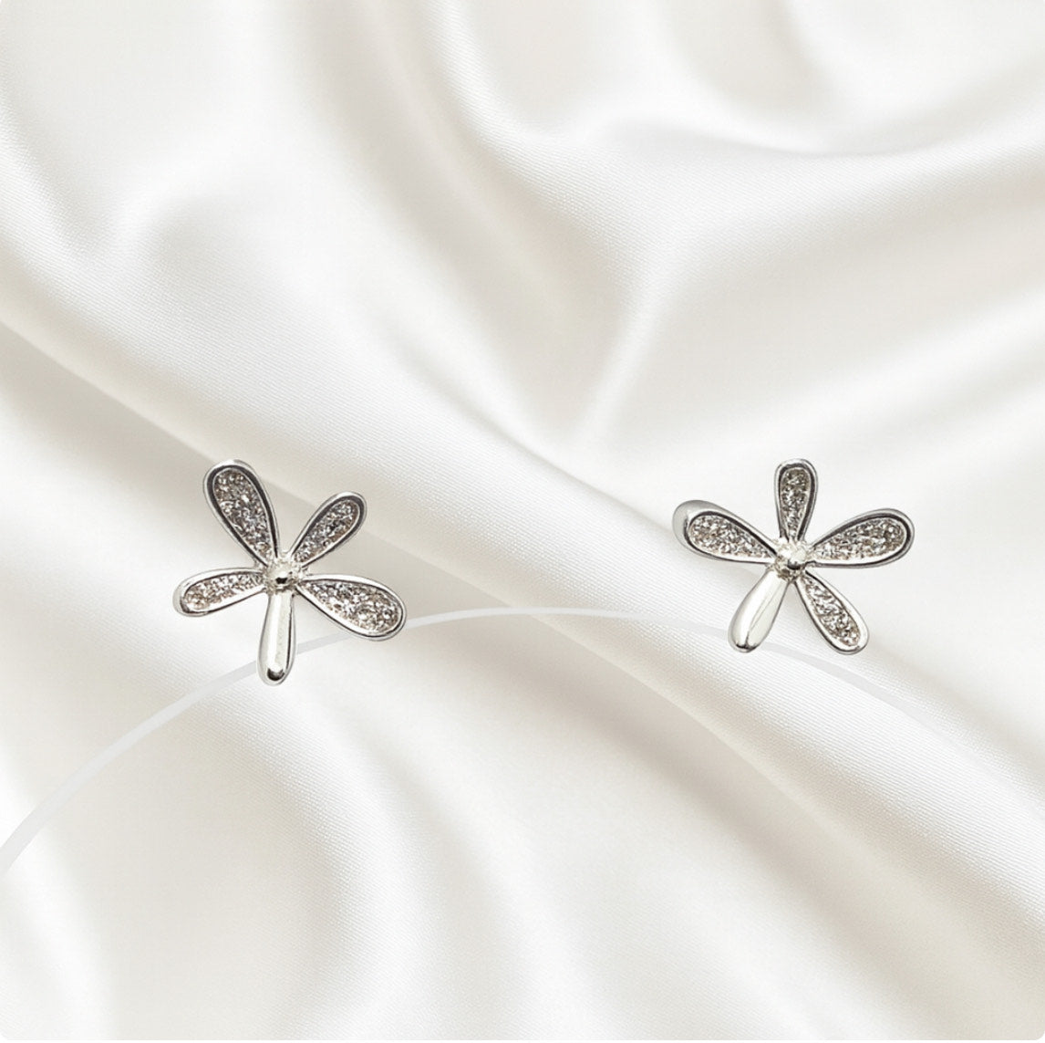Silver Blossom Studs