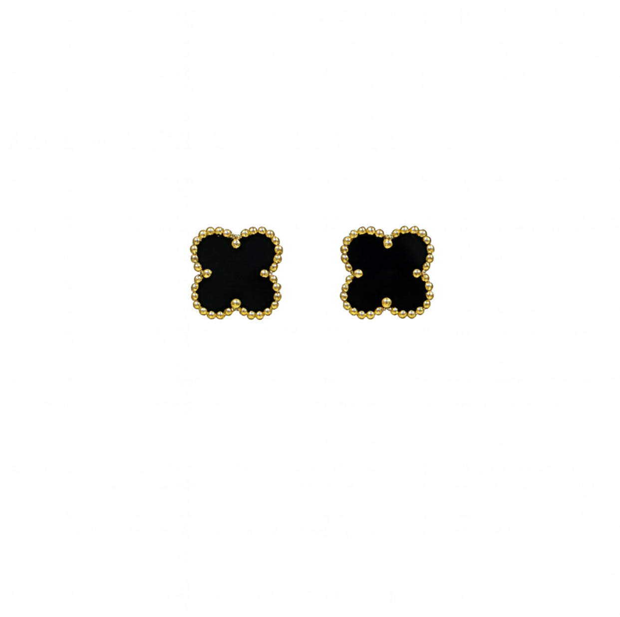 Midnight Clover Stud Earrings