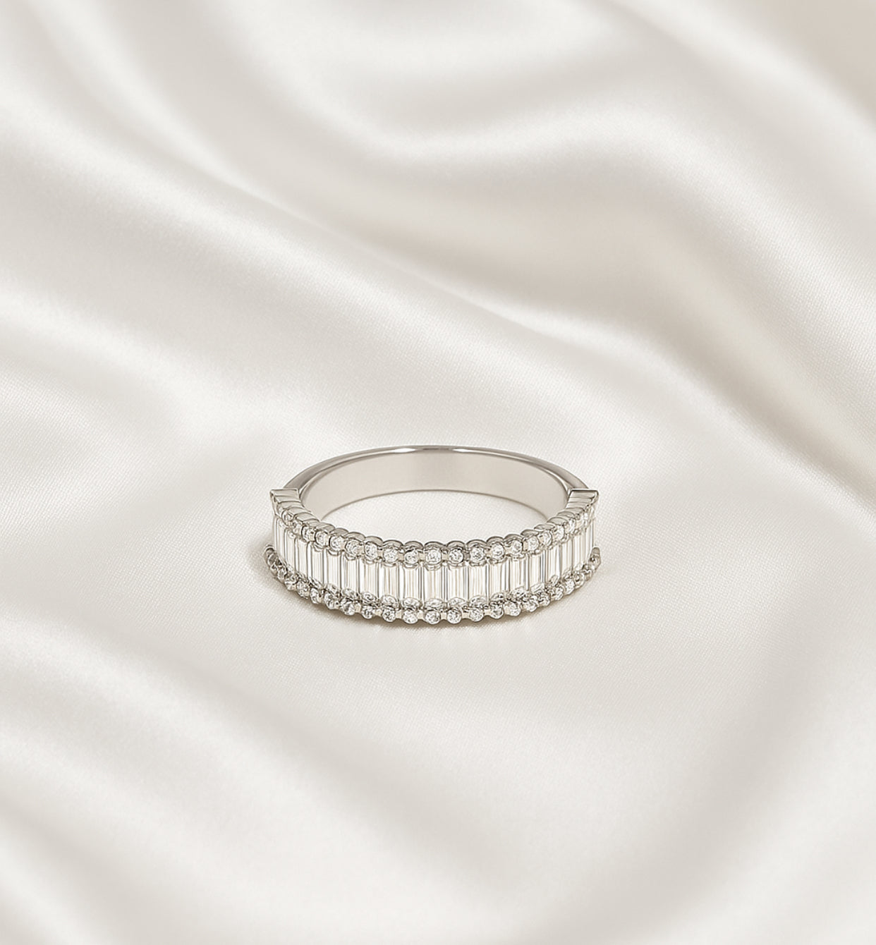 The Moonlit Baguette ring
