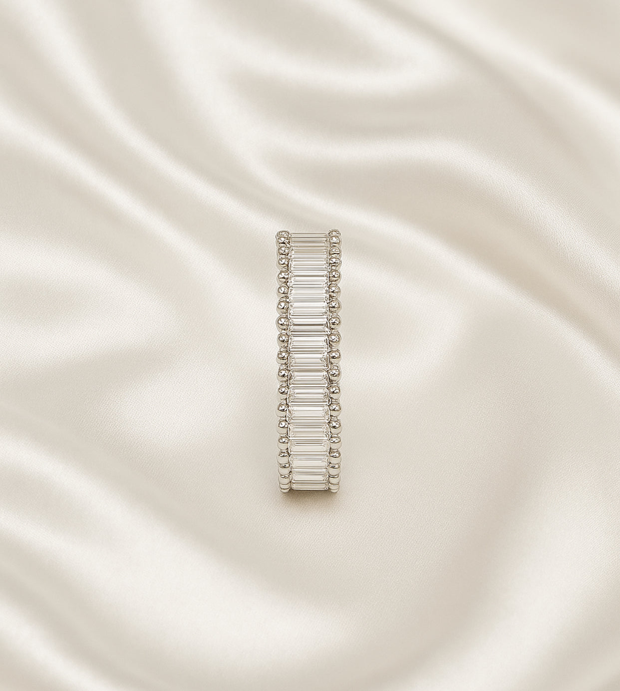 The Moonlit Baguette ring