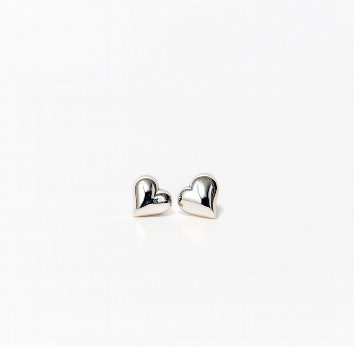 Guldhjärta örhängen silver