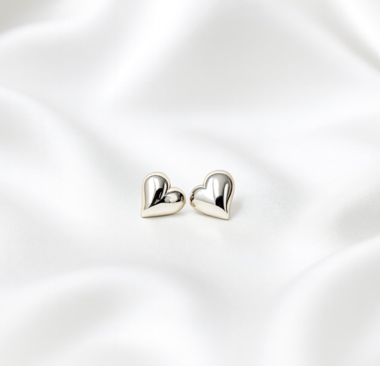 Guldhjärta örhängen silver