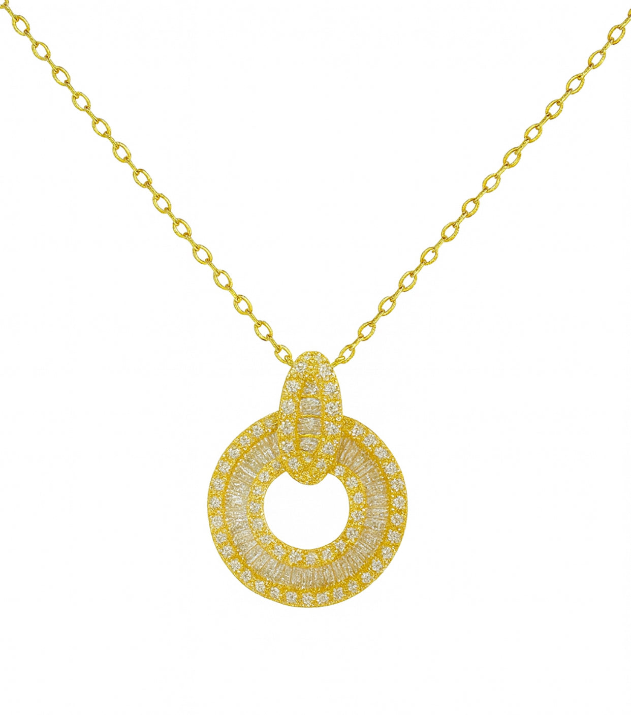 Aurelia Luxe 925 Silver halsband med glittrande Zircon-hänge