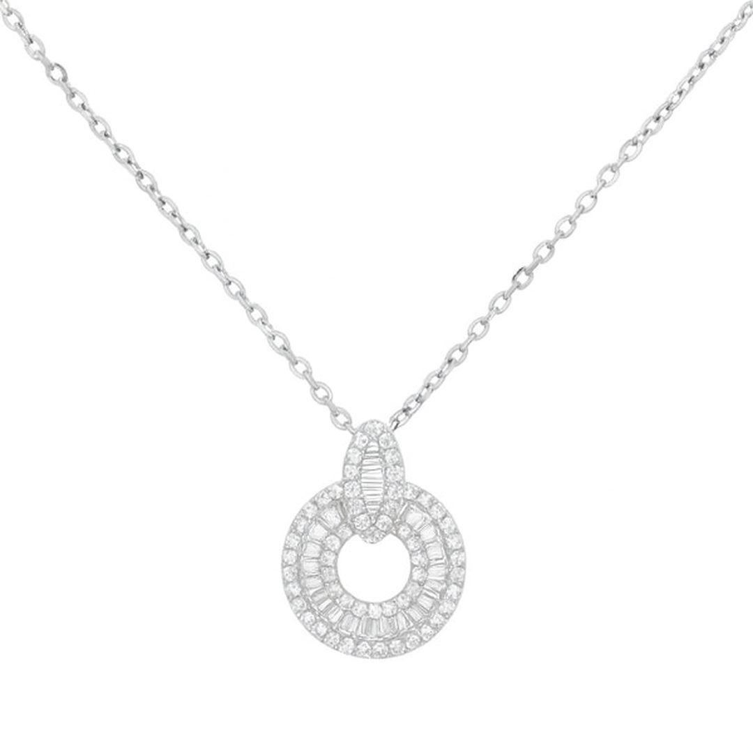 Aurelia Luxe 925 Silver halsband med glittrande Zircon-hänge